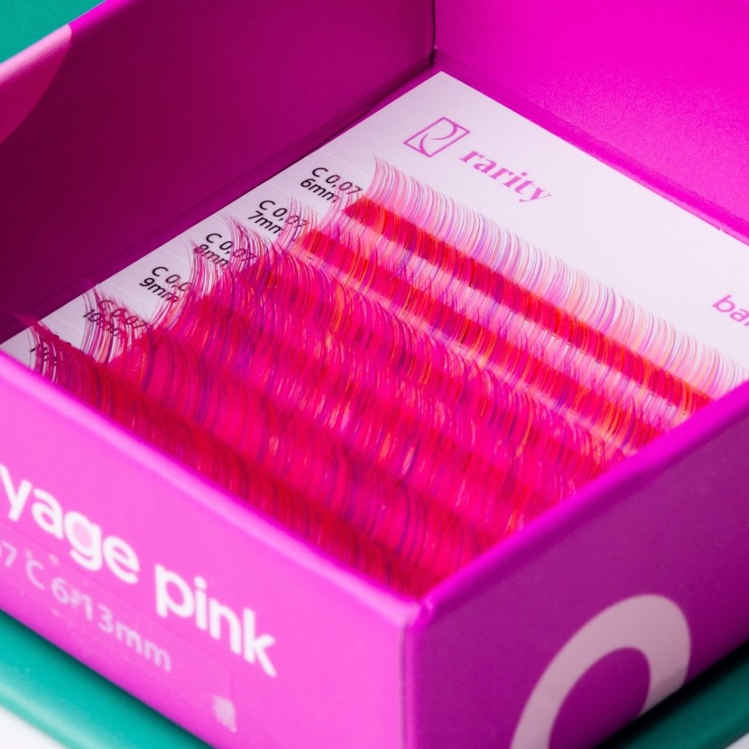 Рідкісні кольорові вії Baleyage Pink