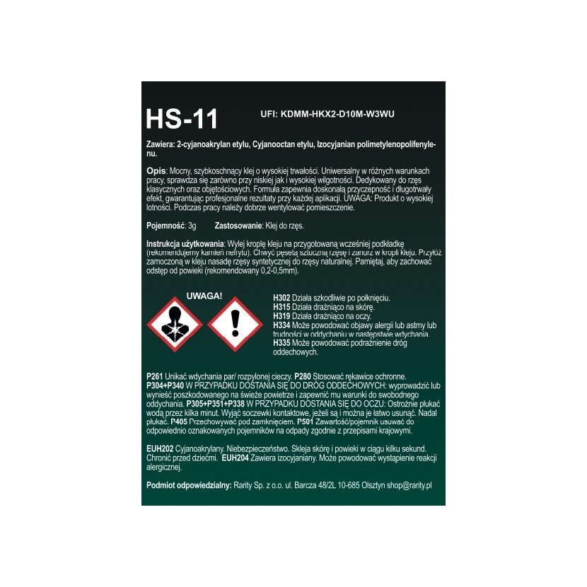 Клей для вій HS-11 3г