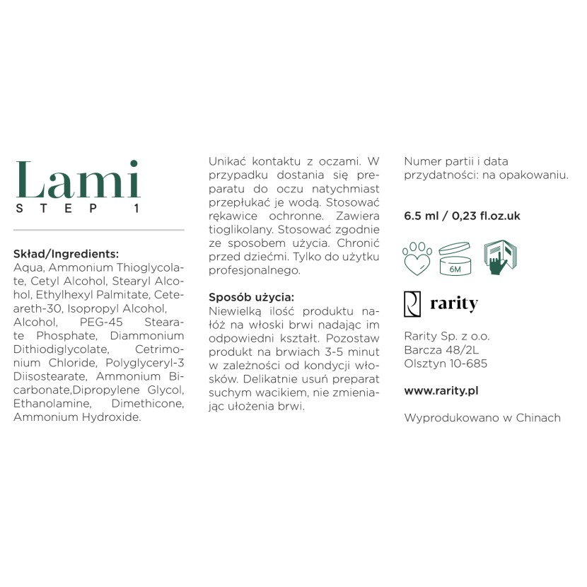Eyebrow Laminating Solution | Rarity