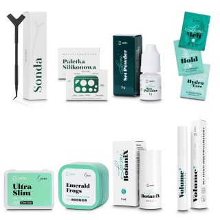 A complete kit for performing the Korean eyelash lamination treatment