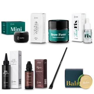 Eyebrow styling set with liquid paint