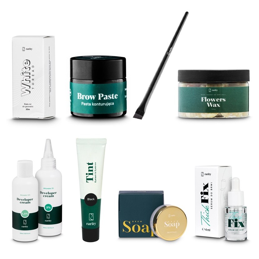 Eyebrow styling set with gel paint