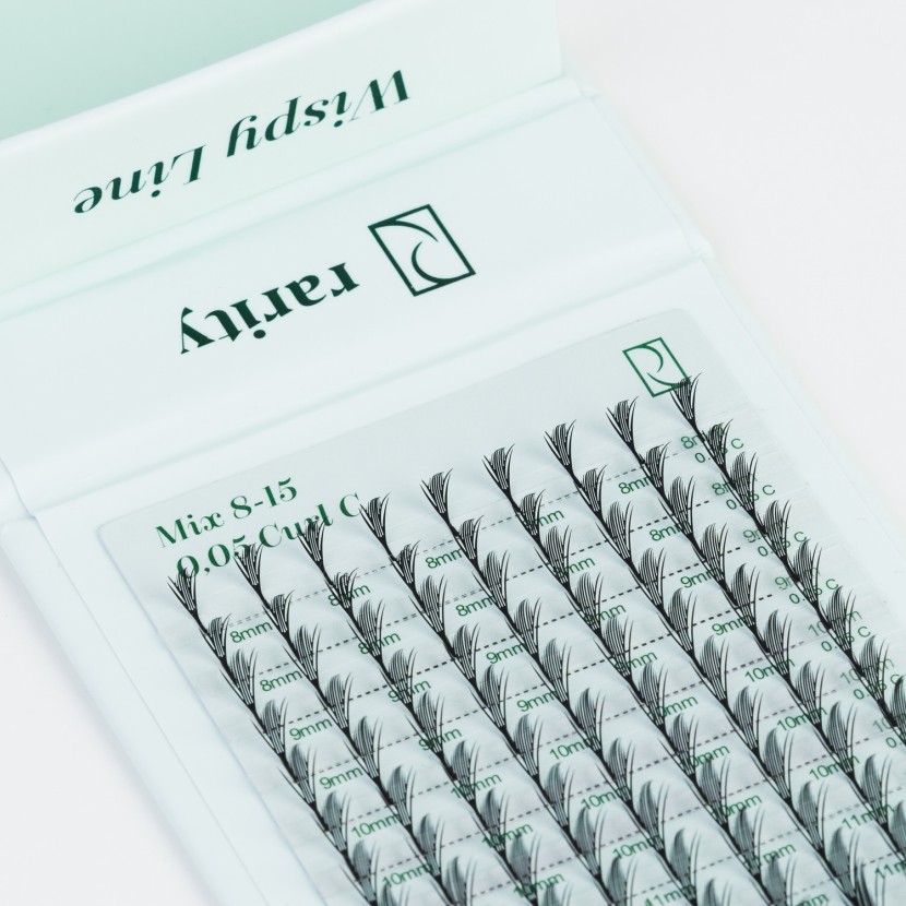 Artificial feather eyelashes - Rarity Grain Wispy Line