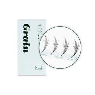 Artificial feather eyelashes - Rarity Grain Wispy Line